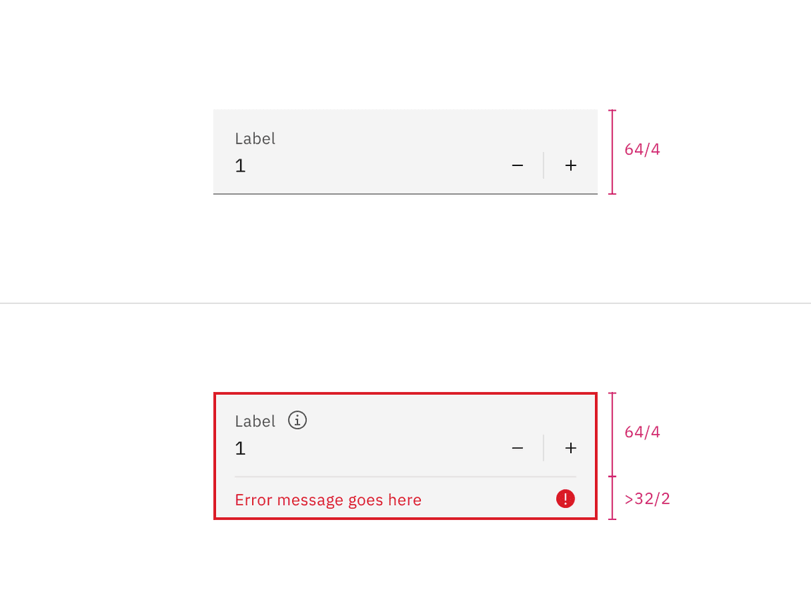 Fluid input size example