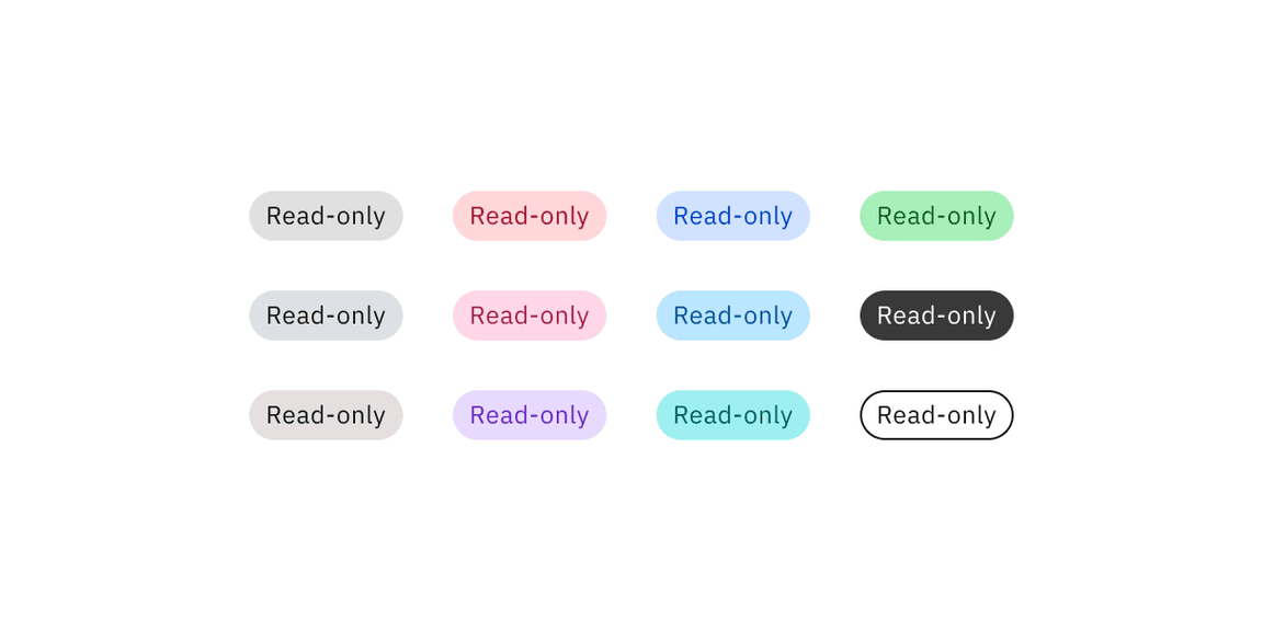 Read-only tag colors.